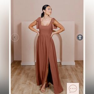 Revelry Bowie Chiffon Dress - Size 10 - Cinnamon Rose